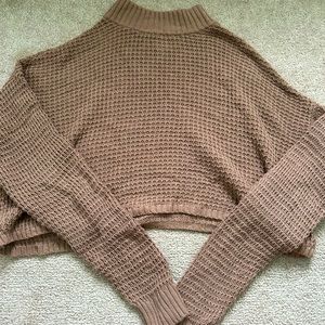 Hollister cropped turtle neck sweater